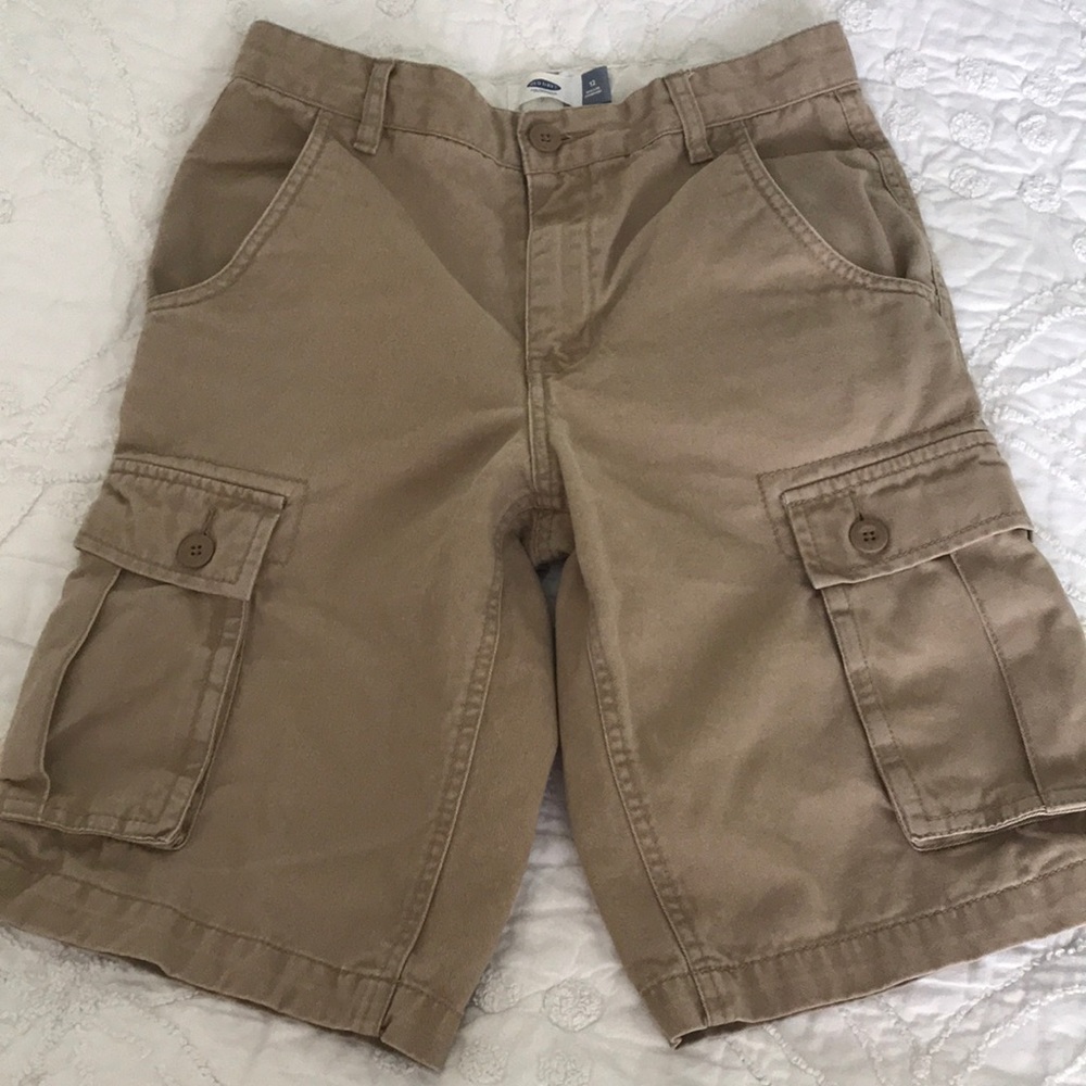 Old Navy khaki cargo boys shorts size 12